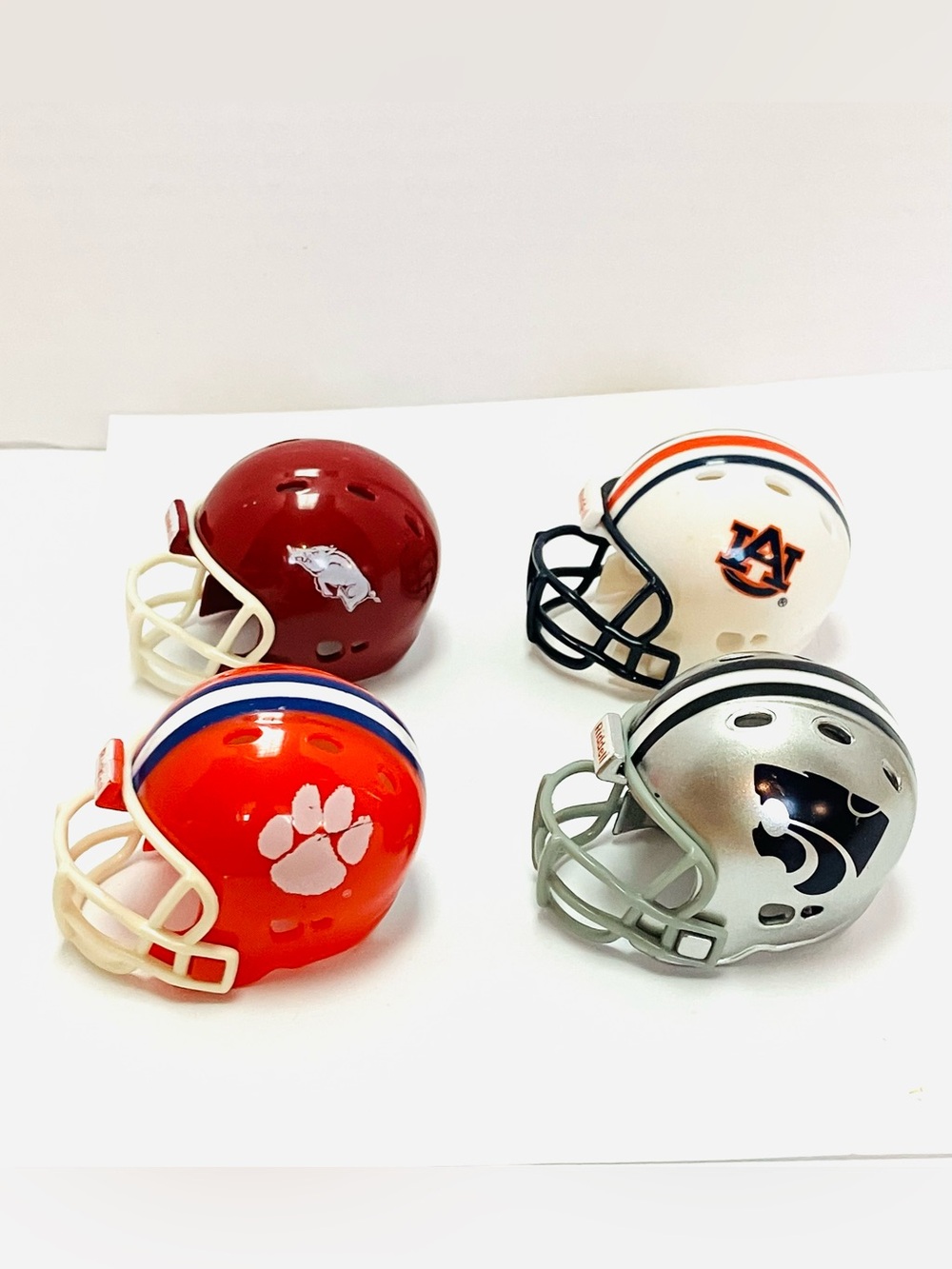 Riddell Pocket Pro Mini Football Helmets Lot(4) College Clemson Auburn & More